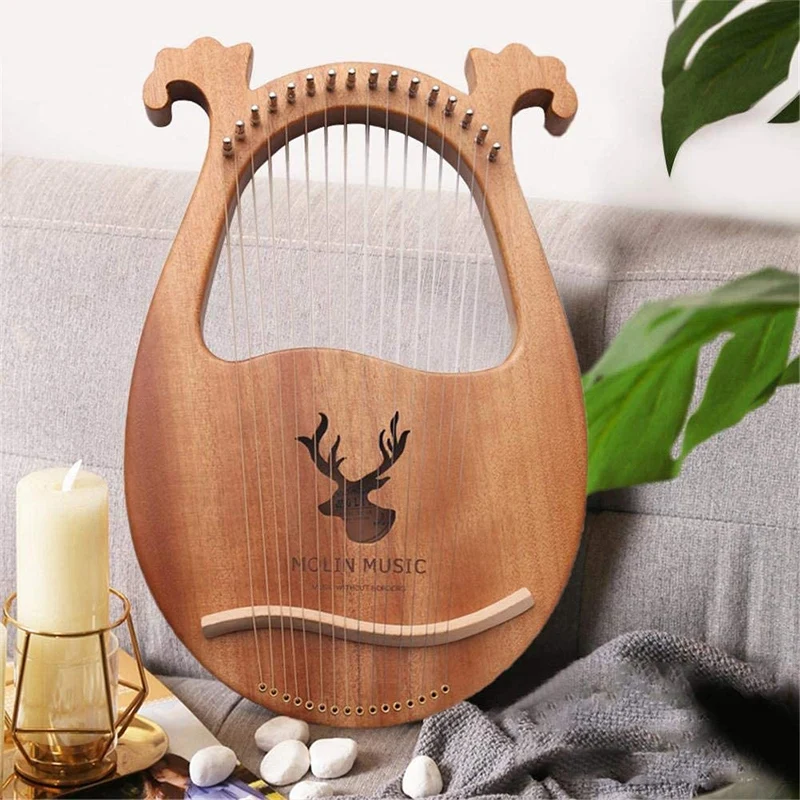 Lyre Harp 16 струн портативный небольшой арфа с прочными стальными струнами лесенка