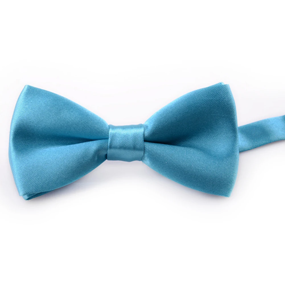 Однотонные модные галстуки-бабочки, для жениха, для мужчин, для детей, торжественные, цветные, однотонные, для мужчин, для свадьбы, бабочки, свадебные галстуки-бабочки - Цвет: Озерный синий