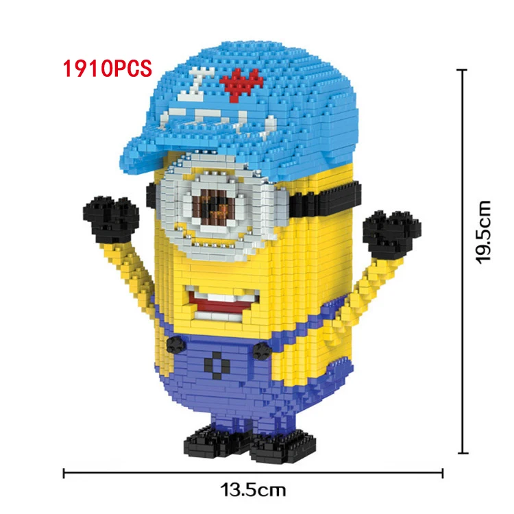 Горячая Америка мультфильм 3D фигурки Миньон микро алмаз строительный блок Джон Боб Дейв nanobricks diy Модель игрушки для детей Подарки