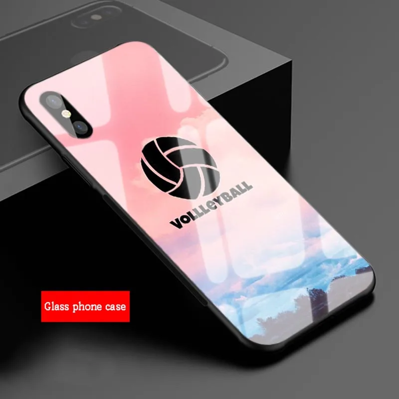 Милый люблю волейбол для samsung Galaxy NOTE 8 9 S8 S9 S10 плюс A6 A6P A8 A8P J6 J8 J8P закаленное Стекло чехол для телефона - Цвет: B19071703-06.jpg