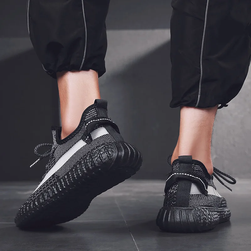 

2019 Spring Summer Hot Selling Stars Reflective MEN'S SHOES Breathable Fly Netting Layer Running Shoes Wearable Low Top Athletic