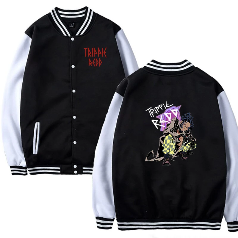 

Rapper Baseball Trendy Jacket Women 2020 Trippie Redd Long Sleeve Coat Female Fleece Clothing Hot Sale Women's Clothing