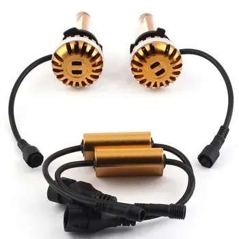 

1 Pair D6 H10 Car Headlamp Bulb Replacement Xenon Headlights 4000LM DC9-36V 60W 6000K LED Chip White Light