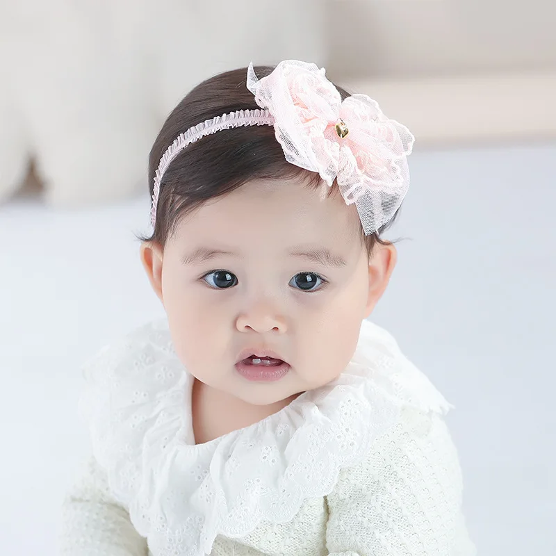 Стиль, аксессуары для волос для девочек, Южная Корея, Детские резинки для волос в Корейском стиле, Детская резинка для волос, милый головной убор из газовой ткани с бантом