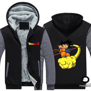 

10 Color Autumn Winter Jackets Anime DRAGON BALL Son Goku Men Fashion Streetwear Fleece Hoody Men's Sportswear Jacket