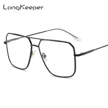 Longkeader, Ретро стиль, золотая металлическая оправа, стекло для глаз, es, мужские, женские, стекло, es оправа, Ретро стиль, квадратные оптические линзы, очки, Nerd, прозрачные линзы, стекло