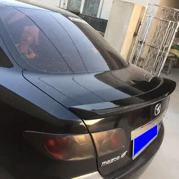 

Use For Mazda 6 2005--2013 Spoiler ABS Plastic Carbon Fiber Look Rear Trunk Wing Car Body Kit Accessories