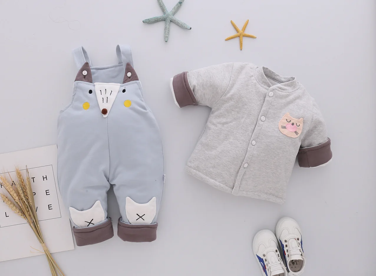 

Infant Thin Cotton Set Men's Spring And Autumn Clothes 0 Padded 1-Year-Old Women's Pieces Suspender Pants Two Baby Newborns Spri