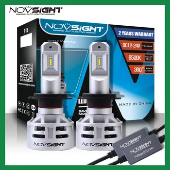 

NOVSIGHT Car Lights H4 H11 LED H7 H8 HB3 9005 HB4 LED Lamp Car Headlight Bulbs 60W 10000LM LED Bulbs Auto Accessories Fog Light