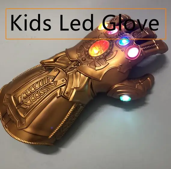 Thanos Infinity Gauntlet Superhero перчатки для косплея Железного Человека СВЕТОДИОДНЫЙ перчатки для детей и взрослых Новинка