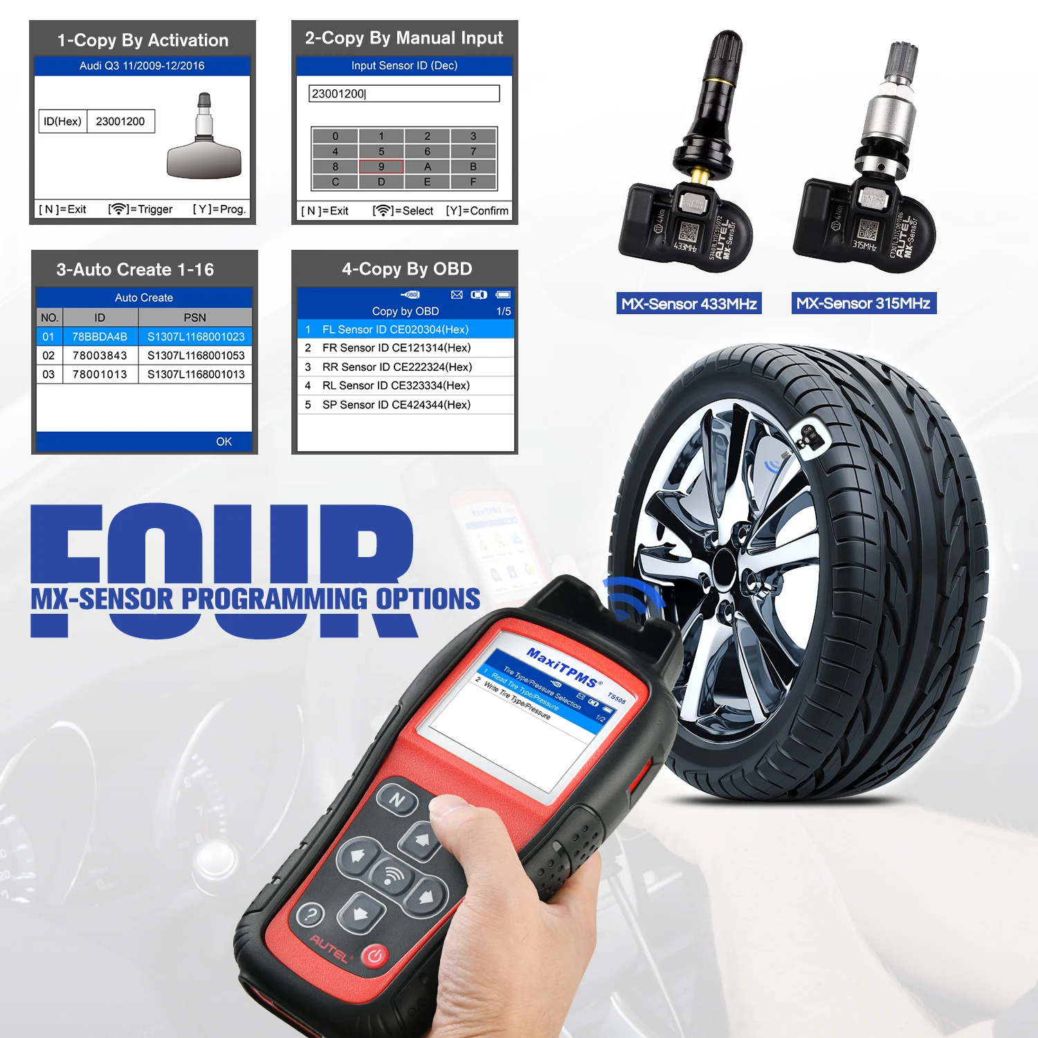 su0066 オーテル タイヤ空気圧監視システム TS401 取扱説明書付き ID