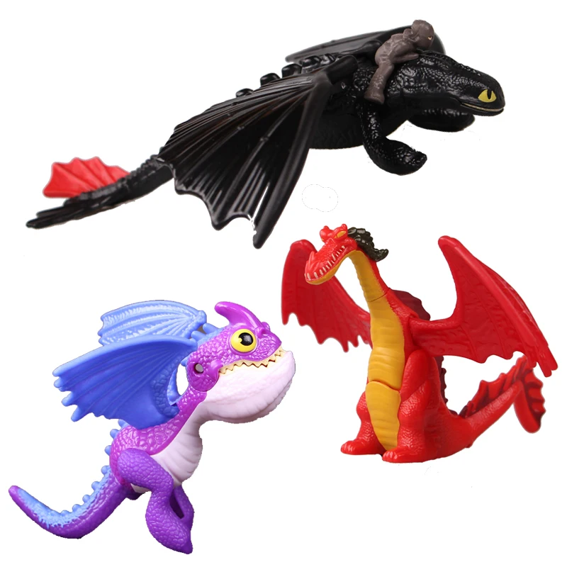 

New How to Train Your Dragon Toothless Action figure Black Fury Toothless Toys For Children's Birthday Gifts B804