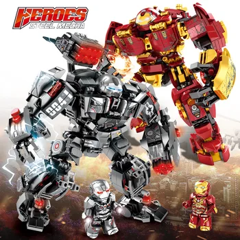 

IN STOCK Marvel Iron man Hulkbuster War Machine Building Blocks Super Heroes Avengers Infinity War Children Kids Toys Gifts