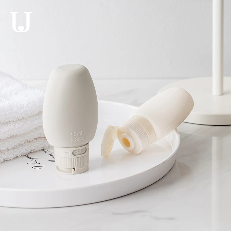 Foldable Silicone Refillable Bottle Shower Gel Shampoo Cleansing Water