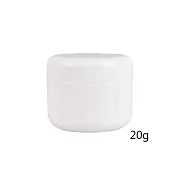 

1Pcs Plastic Empty Makeup Jar Pot 20g/50g Refillable Face Lotion Cosmetic Sample Cream White Travel Container Bottles X9Y8