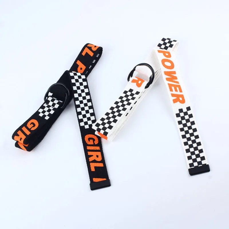 Мужской холщовый ремень с двойной кольцевой пряжкой в Корейском стиле |