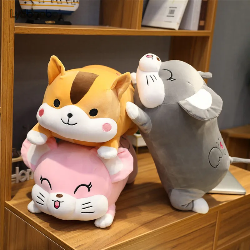 60 см Kawaii хомяк, мышь и свинья плюшевые милые животные мягкая подушка для сна диван Подушка для спины кукла детские рождественские подарки