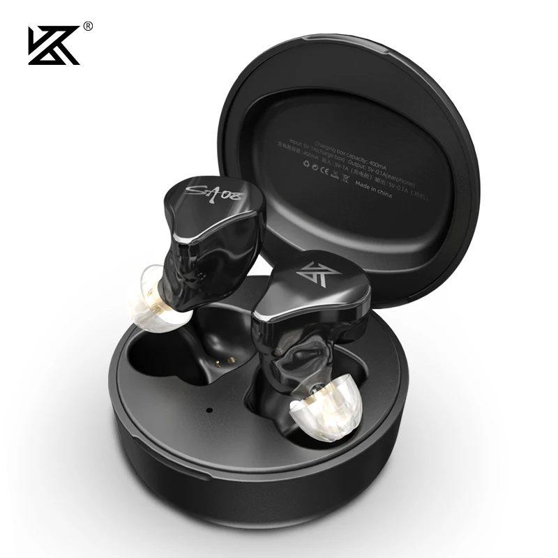 KZ SA08 TWS Wireless Earphones Bluetooth 5.0 Earphones 8BA Units Game Earbuds Touch Control Noise Cancelling Sport Earplugs