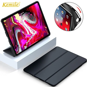 

Case For Apple iPad Pro 11 2018 Funda Smart Leather Stand TPU Soft Silicone Cover For iPad Pro 10.5 2017 Pro 9.7 2016 Air 3 10.5