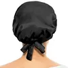 Hot Selling Woman Natural Silk Sleeping Cap Lightweight Breathable Help Sleeping Adult Night Protection Hair Adjustable Cap 2