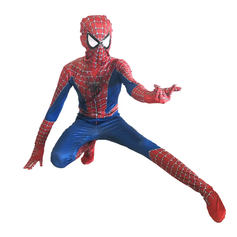 Высокое качество 3D raimi костюм Человека-паука Хеллоуин вечеринка в честь Дня Рождения спандекс костюм Косплэй Железный Человек-паук «мстители», детские костюмы