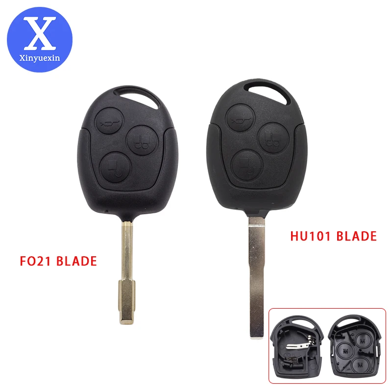 Xinyuexin 3 кнопки Автомобильный ключ оболочка чехол Чехол для Ford Mondeo Focus 2 праздник