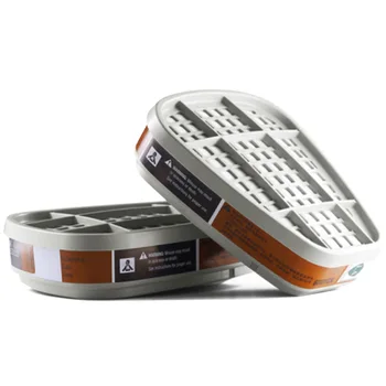 

1pair Rotary For Gas Mask Respirator 6001CN Filter Replacement Part Organic Easy Install Activated Carbon Protection