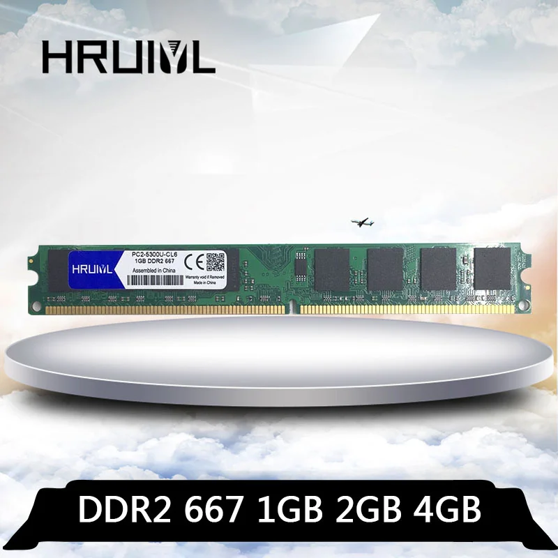 Hruiyl PC2 5300U 667 mhz 2g memória ram ddr2 667 mhz 1 gb 2 gb 4 gb módulo computador desktop memoria ddr 2 1g 2g 4g pc2 5300|RAM| - AliExpress
