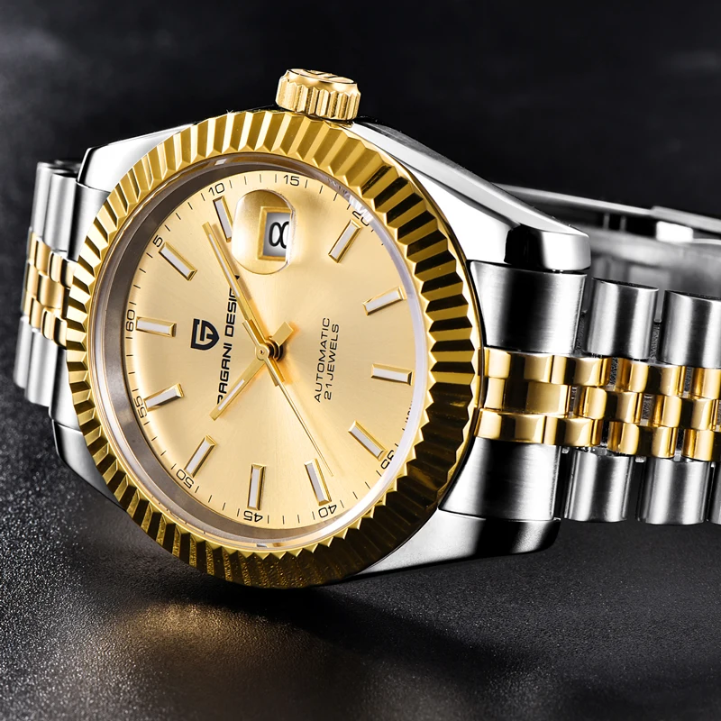 PAGANI DESIGN Men's Watches Top Brand Luxury Wrist Watch Mechanical Automatic Watch For Men Business Stainless steel Men