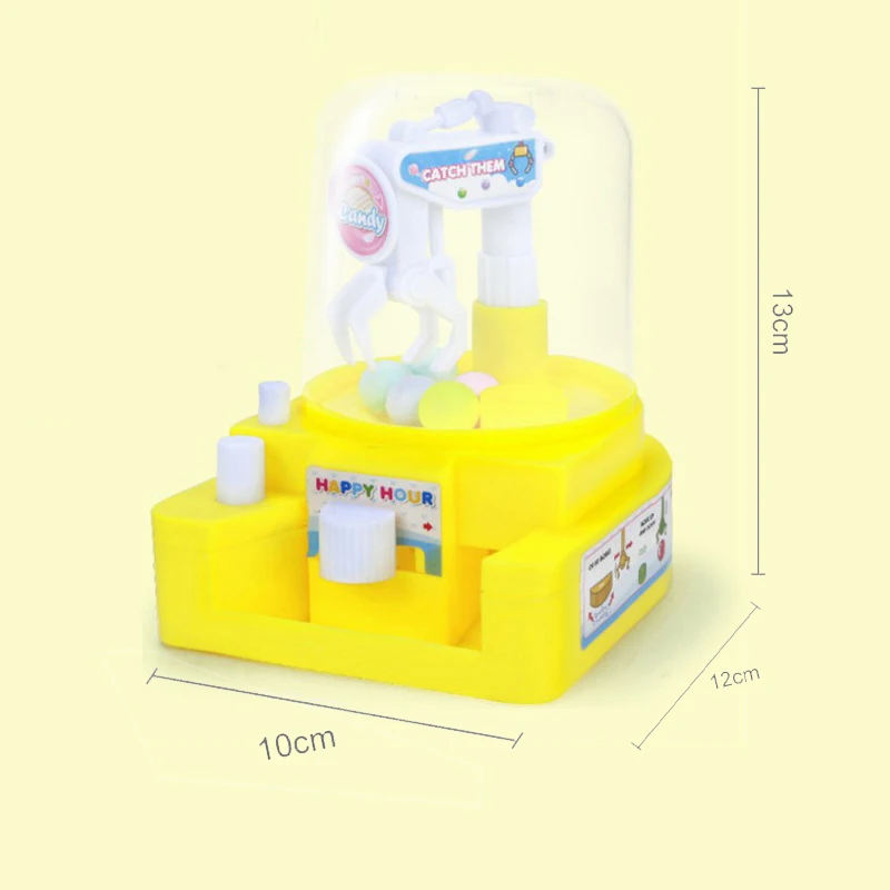 GG-008-yellow Детские управляемые игры мини коготь висячая кукла машина игрушка кран машины дети конфеты рождественские подарки на день рождения - Цвет: GG-008-yellow