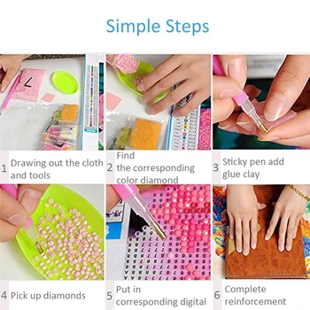 

5D Diamond painting tools Embroidery Stitch Cross 28 grids storage box