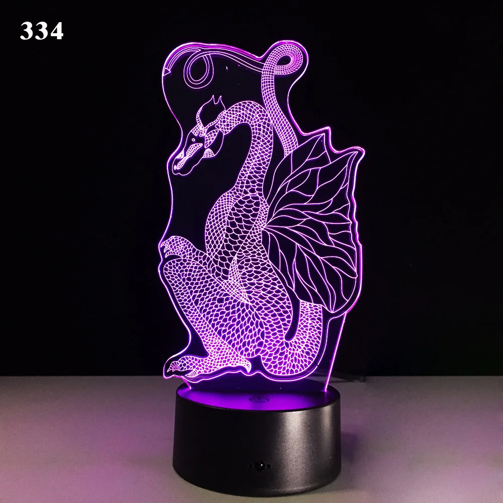 3D светодиодный Ночной светильник с рисунком из мультфильма, Crazy Triceratops, динозавр, настольная лампа, luminaria novel lampara, 7 цветов, для рождества, Нового года, подарок