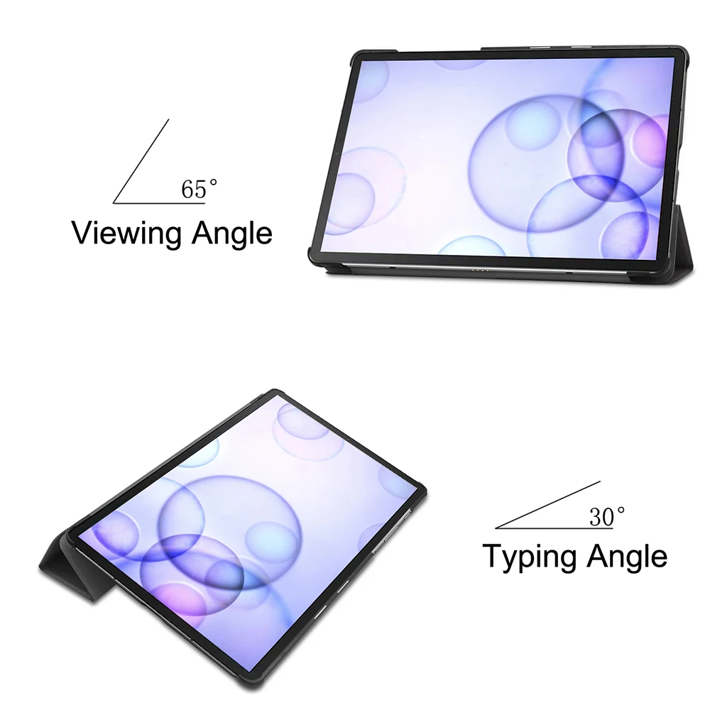 Чехол Sanmubaba для samsung Galaxy Tab S6, 10,5 дюймов, тонкий, из искусственной кожи, с откидной крышкой, с подставкой, умный чехол, трехслойный чехол для планшета, SM-T860, SM-T865