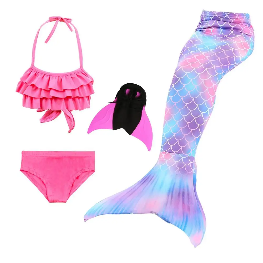 Hot-Children-Swimming-Mermaid-Tails-With-Monofin-Costume-Girls-Kids-Swimsuit-Ariel-Swimmable-Mermaid-Tail-for(18)