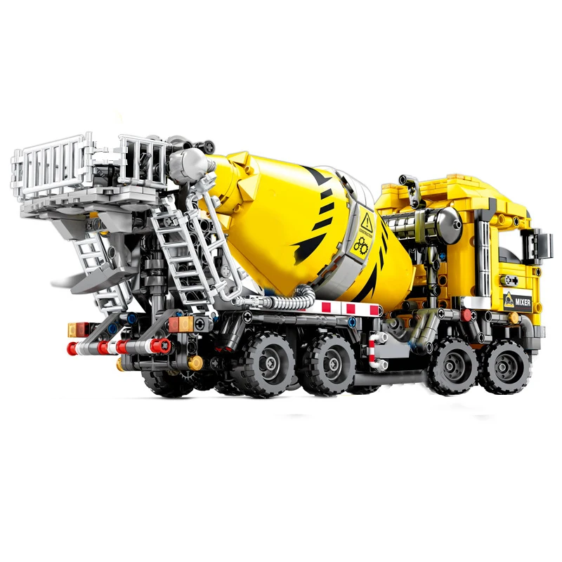 Najtaniej Miasto pojazd betonowóz kompatybilny Legoing technic Kran Bagger budowa Moc inżynieria Model cegły budowlane klocki