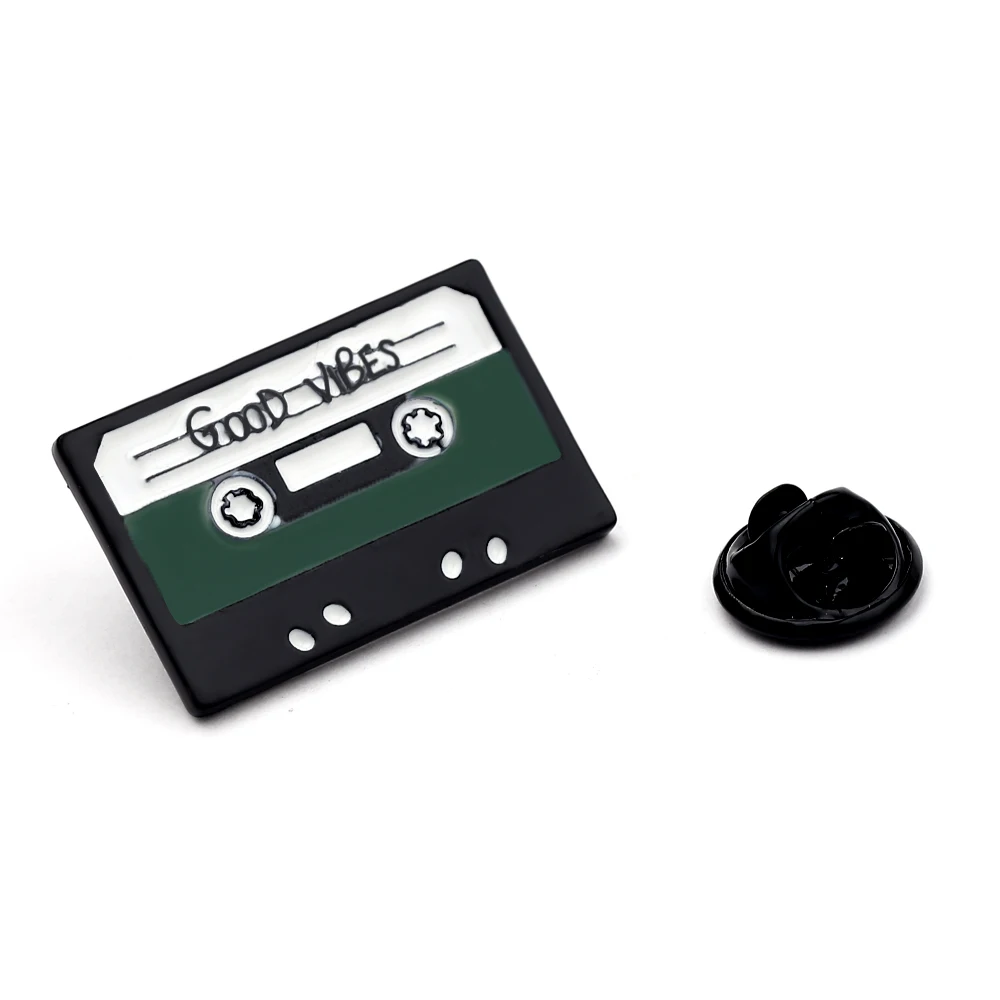 Граммофон Виниловая пластинка Лента DJ брошь Ретро музыкальный плеер CD VIBES Эмаль Булавка кожаный значок меломанам подарок брошь ювелирные изделия