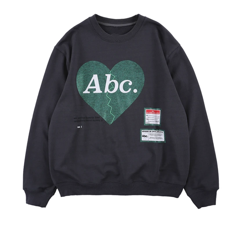 

Kanye west Lettering Printed Sweatshirt Autumn Raglan Pullover Streetwear