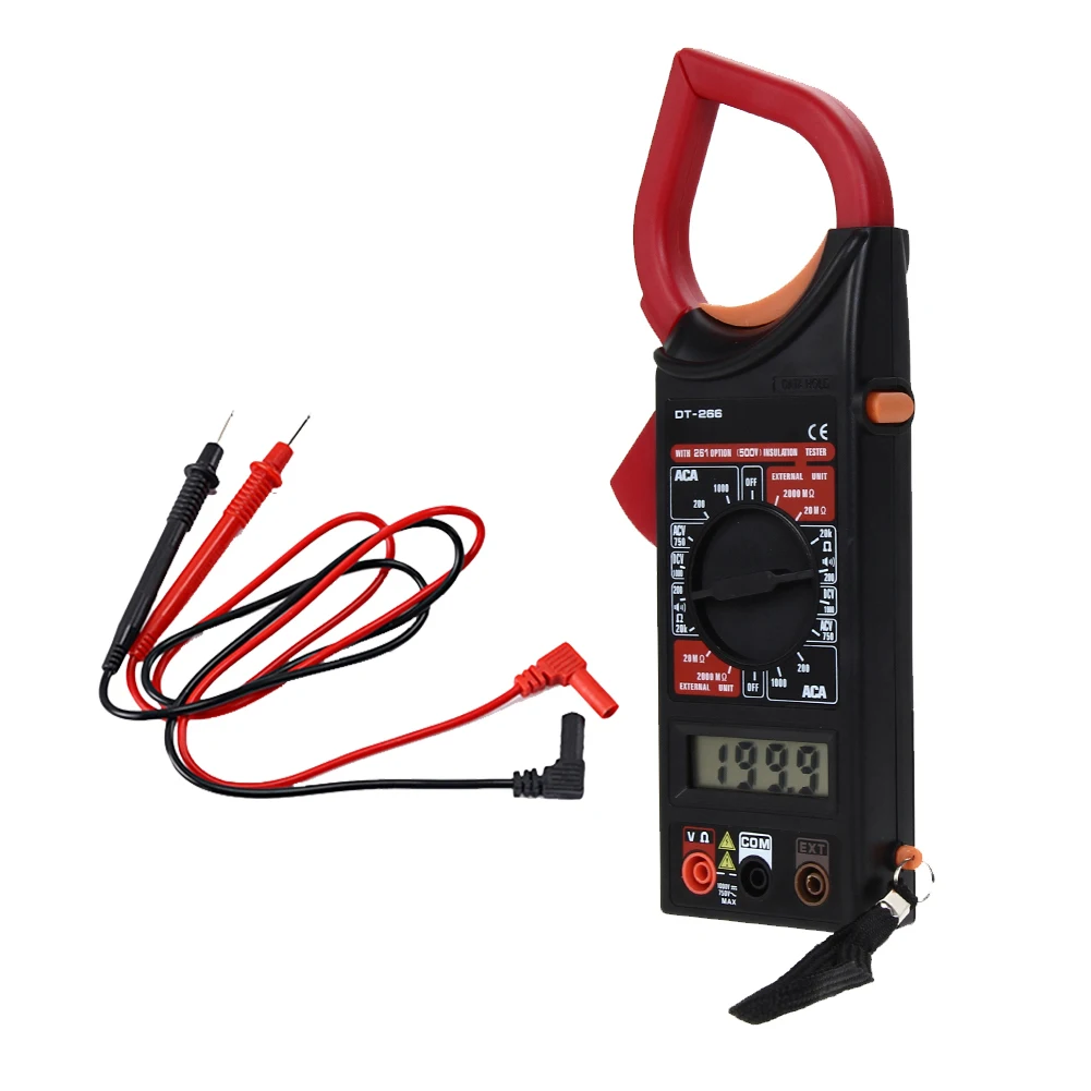 DT-266 цифровой Ампер клещи мультиметр NCV токовые клещи Вольтметр ...