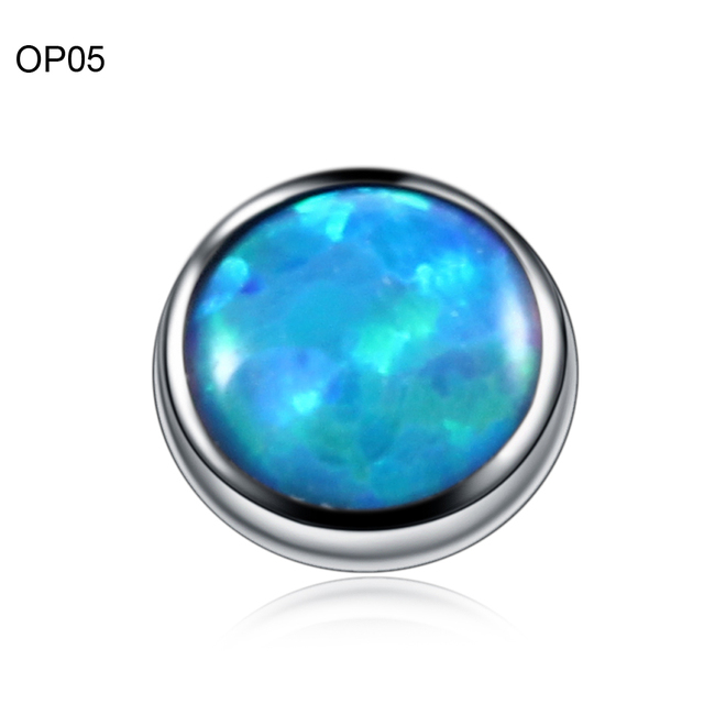 Titanium Ear Septum Helix Tragus Opal CBR Piercings Christina Vertical Hood Labret Dermal Anchor Earrings Piercing Jewelry