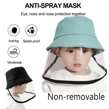 

Kids Dust Cover Full Face Cap Multifunctional Hat Children Eye Protection Mask Hat Droplets Spreading Prevent