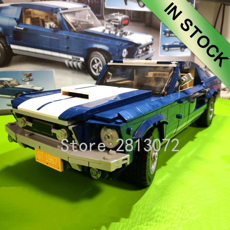 Tanie W magazynie Creator Car Technic Forded Mustanged 21046 21047 G500 Building Blocks kompatybilny 10262 10265 MOC 2465