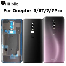 Nowa tylna pokrywa Oneplus 6 6T 7 Pro tylna bateria szklane etui drzwi One Plus 6 tylna obudowa szklana obudowa Oneplus 7 pokrywa baterii