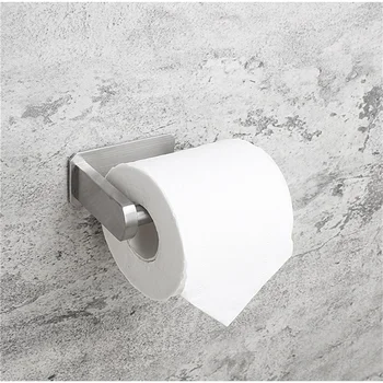 

Kitchen Roll Paper Self Adhesive Wall Mount Toilet Paper Holder Stainless Steel Bathroom Tissue Towel Accessories Rack Holders