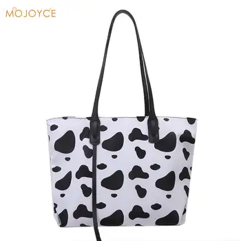 

Milk Cow Print Women Shoulder Bags Fashion Ladies Large Capacity Handbags Female Simple Casual Daily Totes
