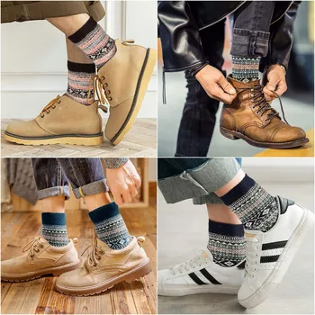 

Wholesale Unisex 6 Pairs Winter Socks Wenta Style Point Warm Thick Socks Winter Plus Cashmere Thicken Cotton Socks Sell Low