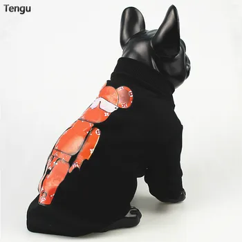 

Japanese and Korean style pet clothes short sleeve sweater robot printing French bulldog short sleeve chihuahua shirt puppy XXL