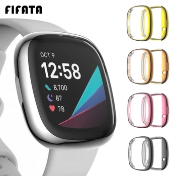 

FIFATA Full TPU Protective Case For Fitbit Versa 3 Watch Cover Sleeve For Fitbit Sense Smartwatch Protector Shell Accessories
