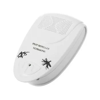 

Home Use EU Plug Electronic Ultrasonic Indoor Anti Mosquito Insect Pest Killer Magnetic Repeller White Rodent Control