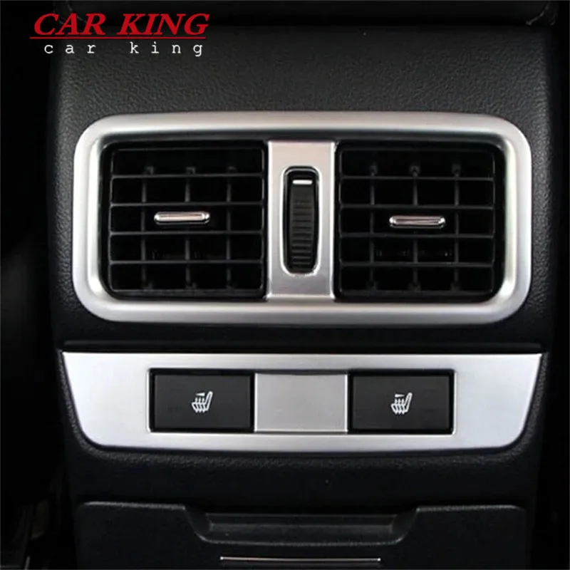 

For Subaru Outback 2015 2016 Car Back Rear Air Condition outlet Vent frame Cover Trim ABS Matte Car styling accessories 2pcs