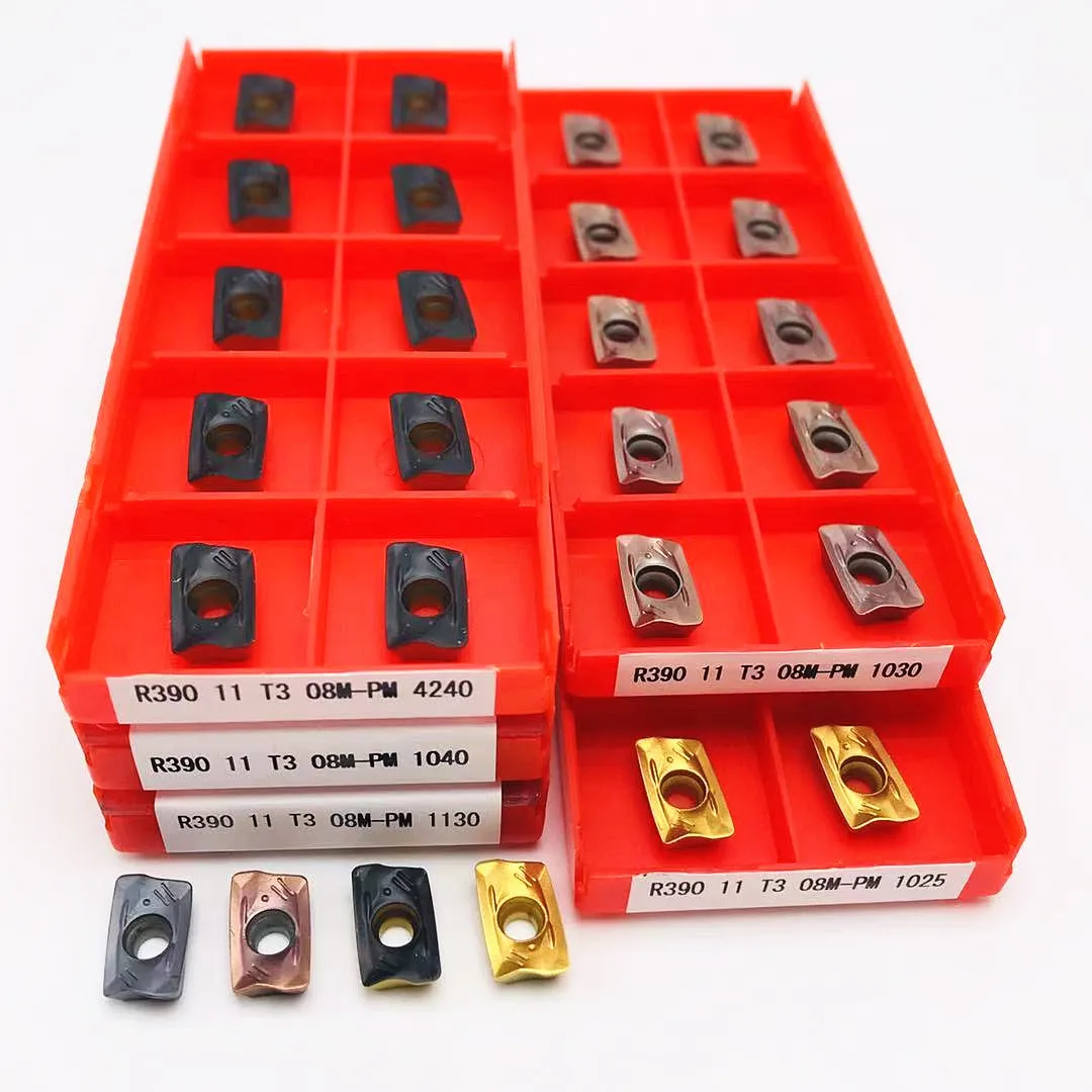 30pcs R390-11T308M-PM 1030 Carbide Indexable milling inserts Metalworking Tool 